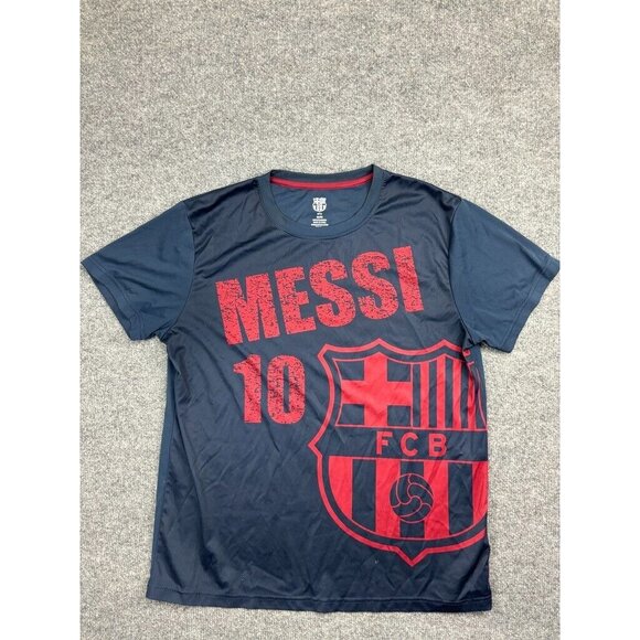 fcb Other - FC Barcelona FCB Lionel Messi Soccer Futbol Jersey Men's XL Blue Short Sleeve